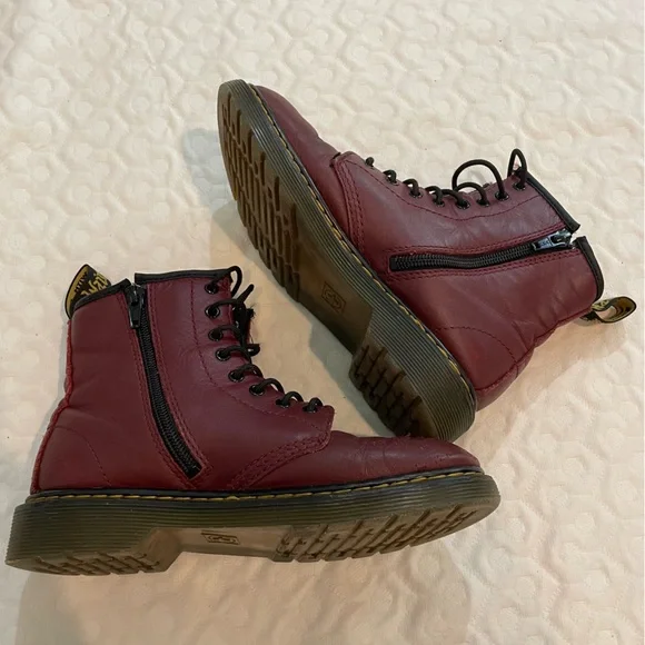 Dr. Martens Kids Boots - Burgundy - Picture 6 of 9
